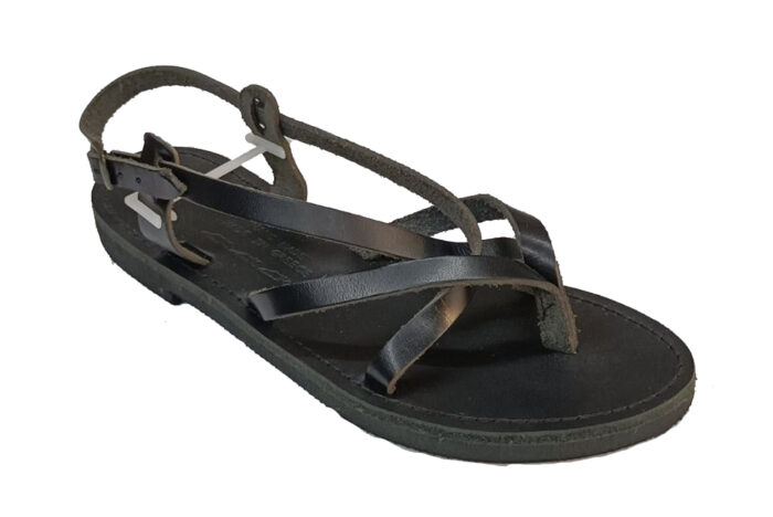 Sandalo Infradito donna in cuoio Nero